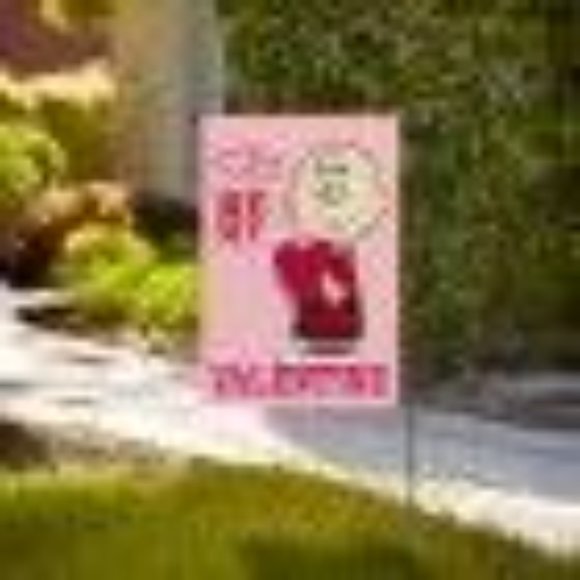 BE MY VALENTINE SNOOPY PEANUTS GANG CHARLIE BROWN Flag Small Garden 12x 18"NIP - Picture 2 of 2